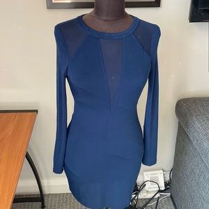 Express Navy Blue Long Sleeve Dress